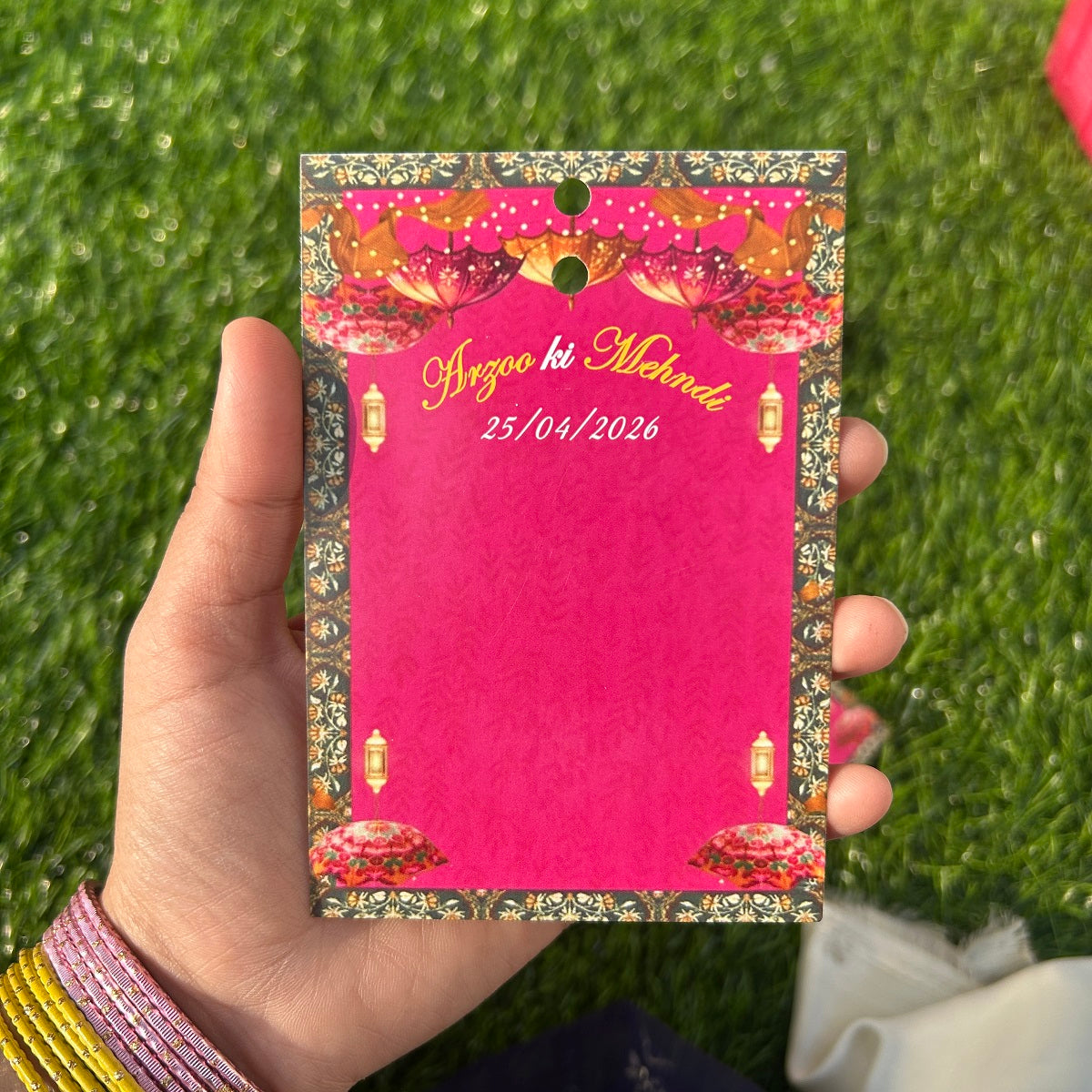 Bangle Favour Cards