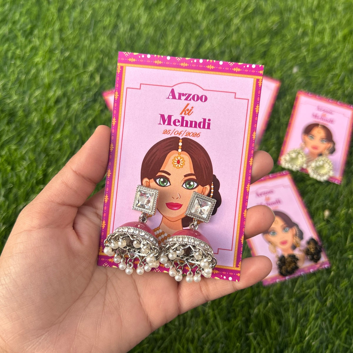Jhumka Favour Cards