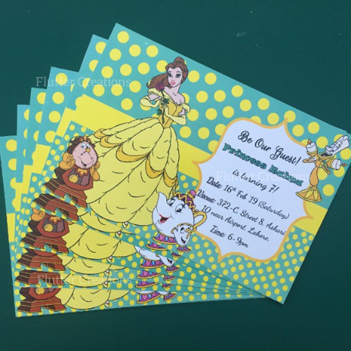 Beauty and the Beast Birthday Invite