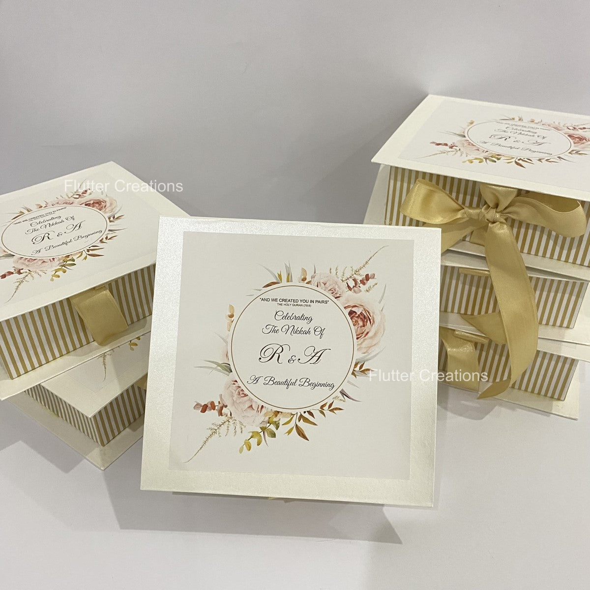 Off white Bookstyle Box with Top Printing