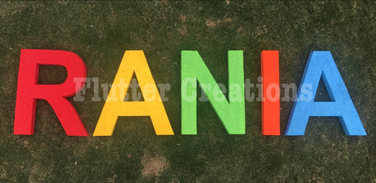 RANIA Plain colors Letter Cutout