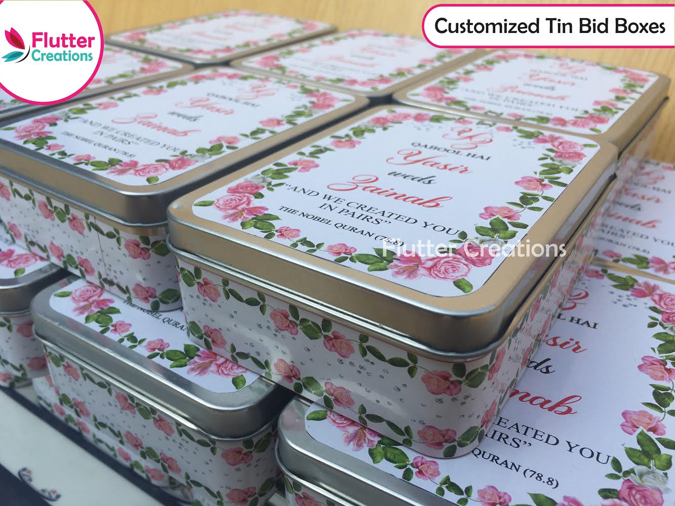 Rectangular Tin Box with customized printing