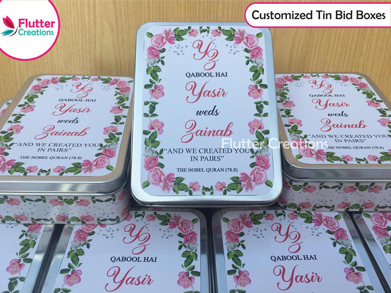 Rectangular Tin Box with customized printing