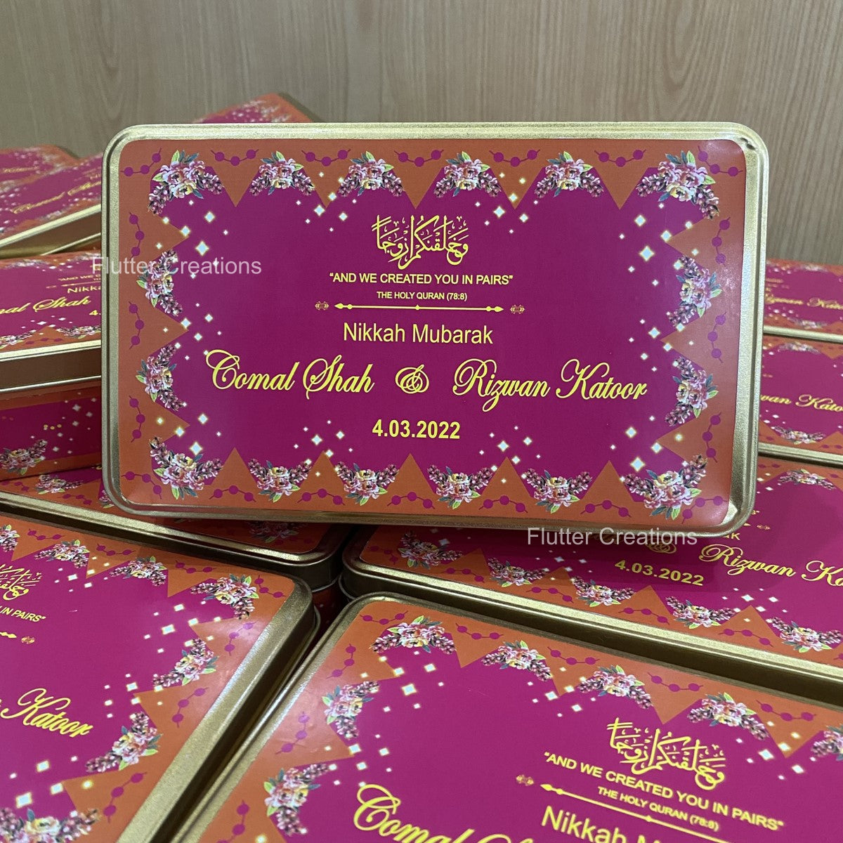 Rectangular Tin Box with customized printing