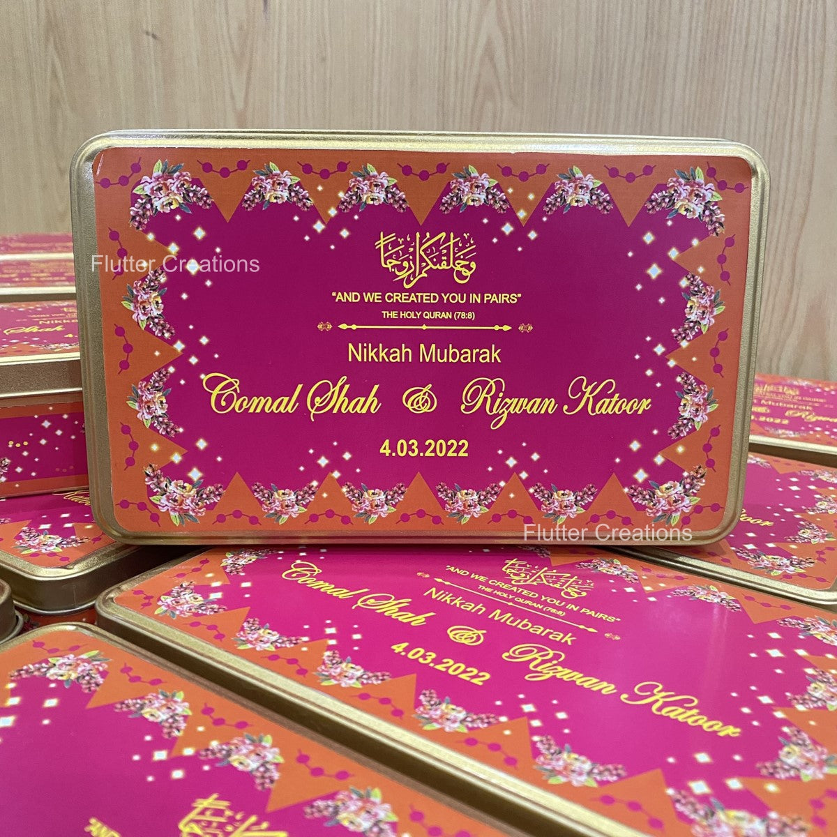 Rectangular Tin Box with customized printing