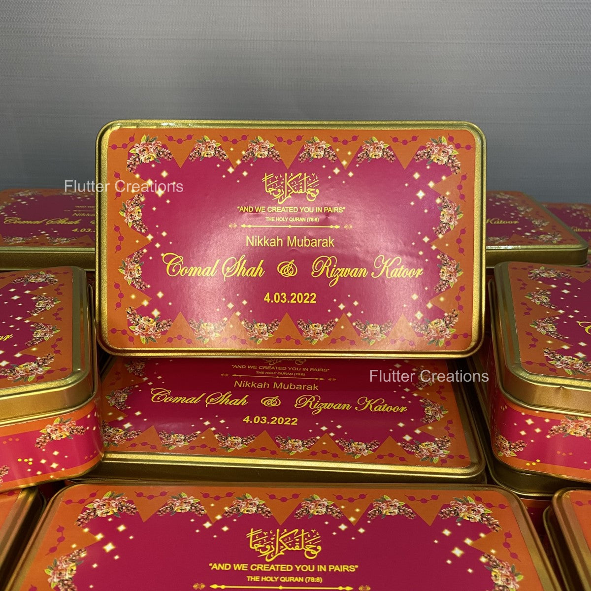 Rectangular Tin Box with customized printing