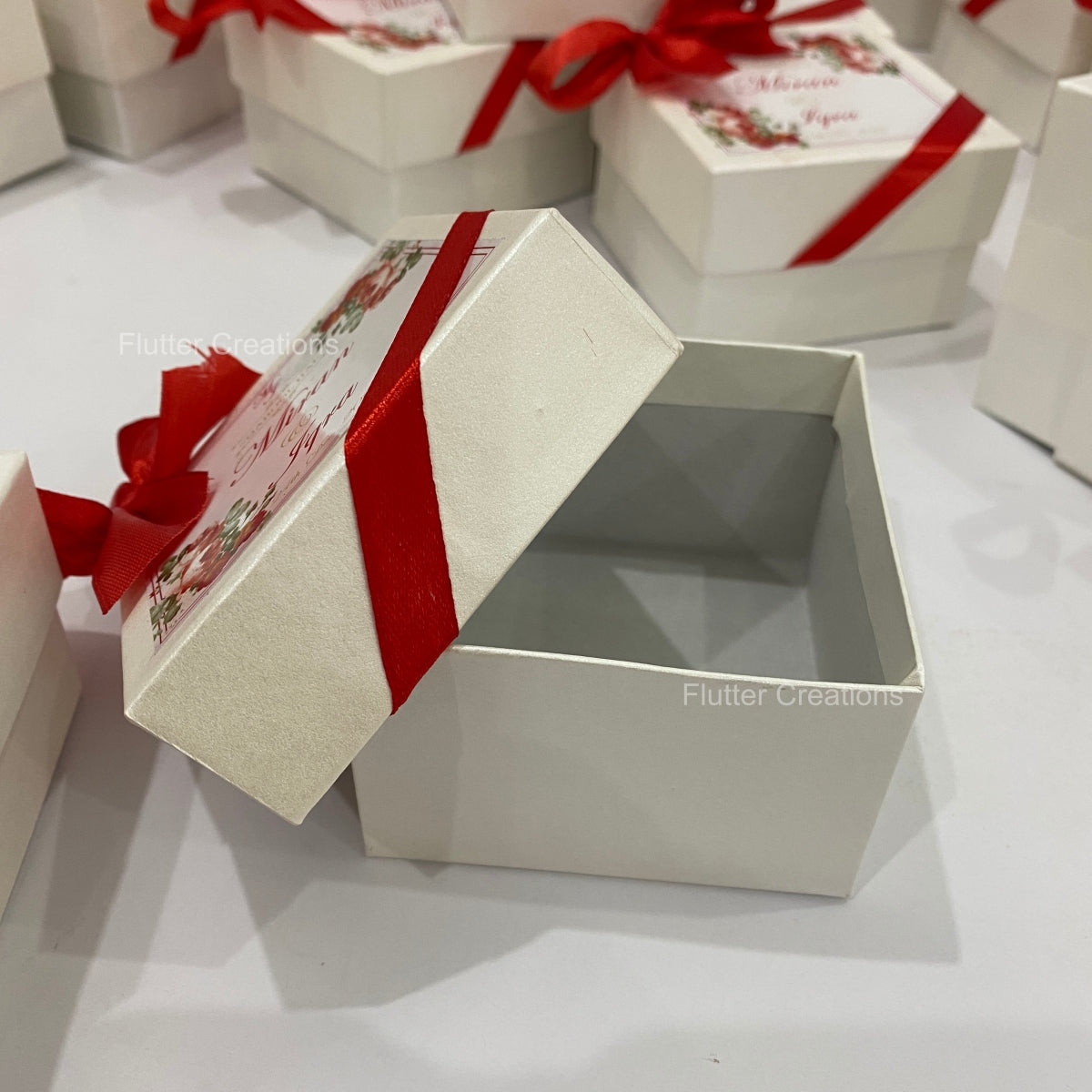 Red Ribbon Customzed Bid Box