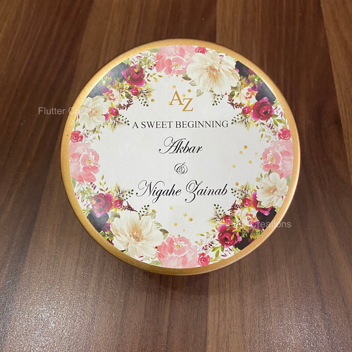 Round Tin Box with Customized Print