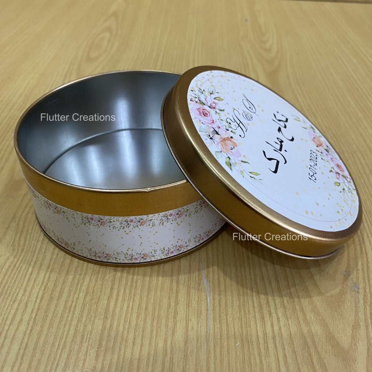 Round Tin Box with Customized Print