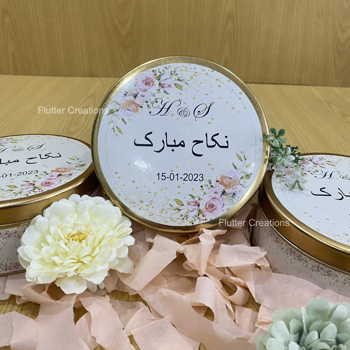 Round Tin Box with Customized Print