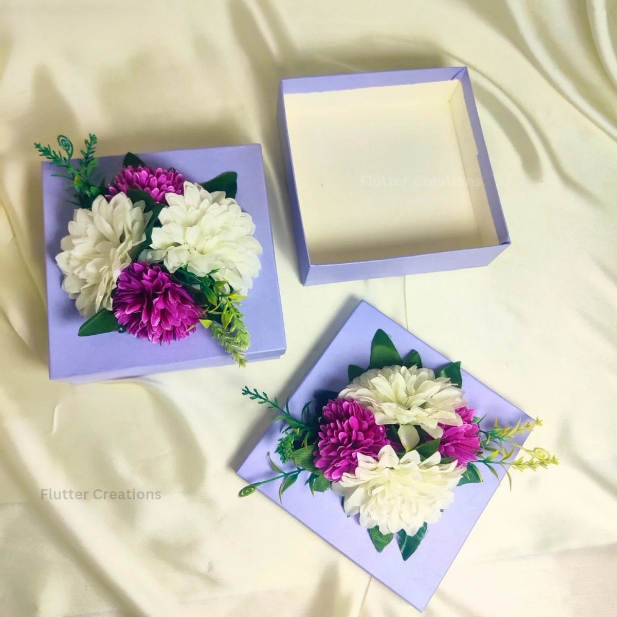 Mithai Boxes with Flowers