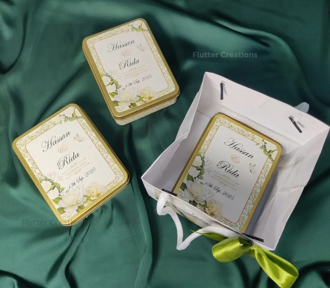 Imported Tin Box with Bag