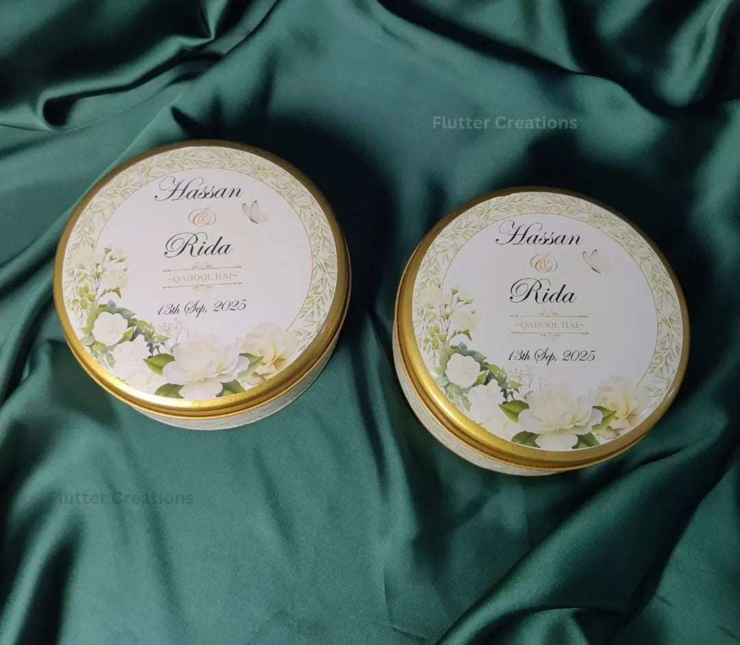 Customized Mithai Tin Box (Engagement)