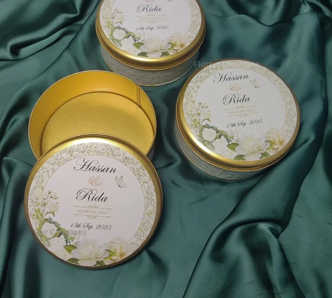 Customized Mithai Tin Box (Engagement)