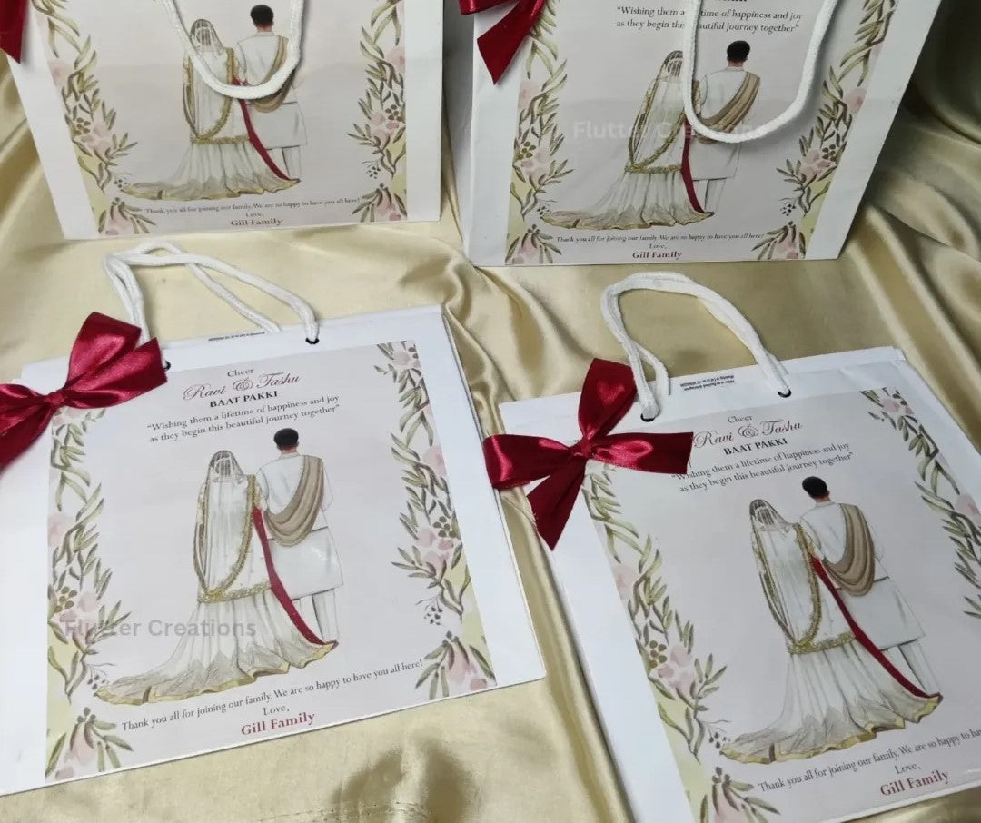 Customized Bags with top printed label (Nikkah)