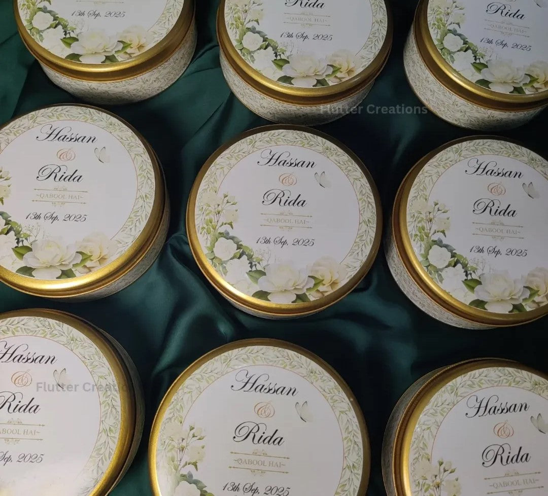 Customized Mithai Tin Box (Engagement)