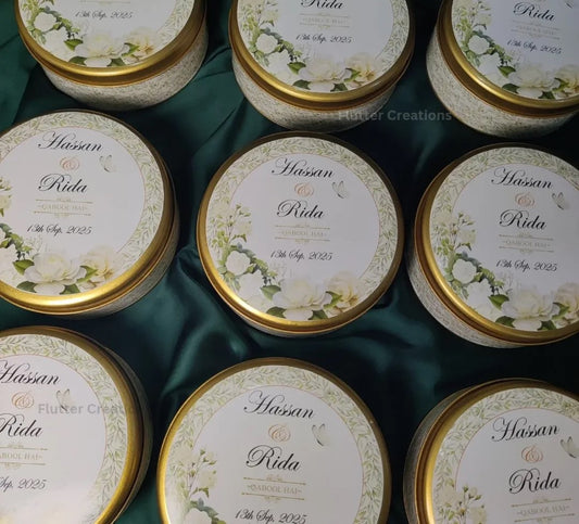 Customized Mithai Tin Box (Engagement)