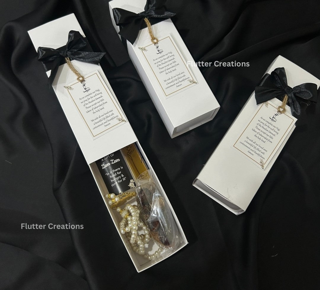 White Long Form Hajj Boxes (Drawer Style)