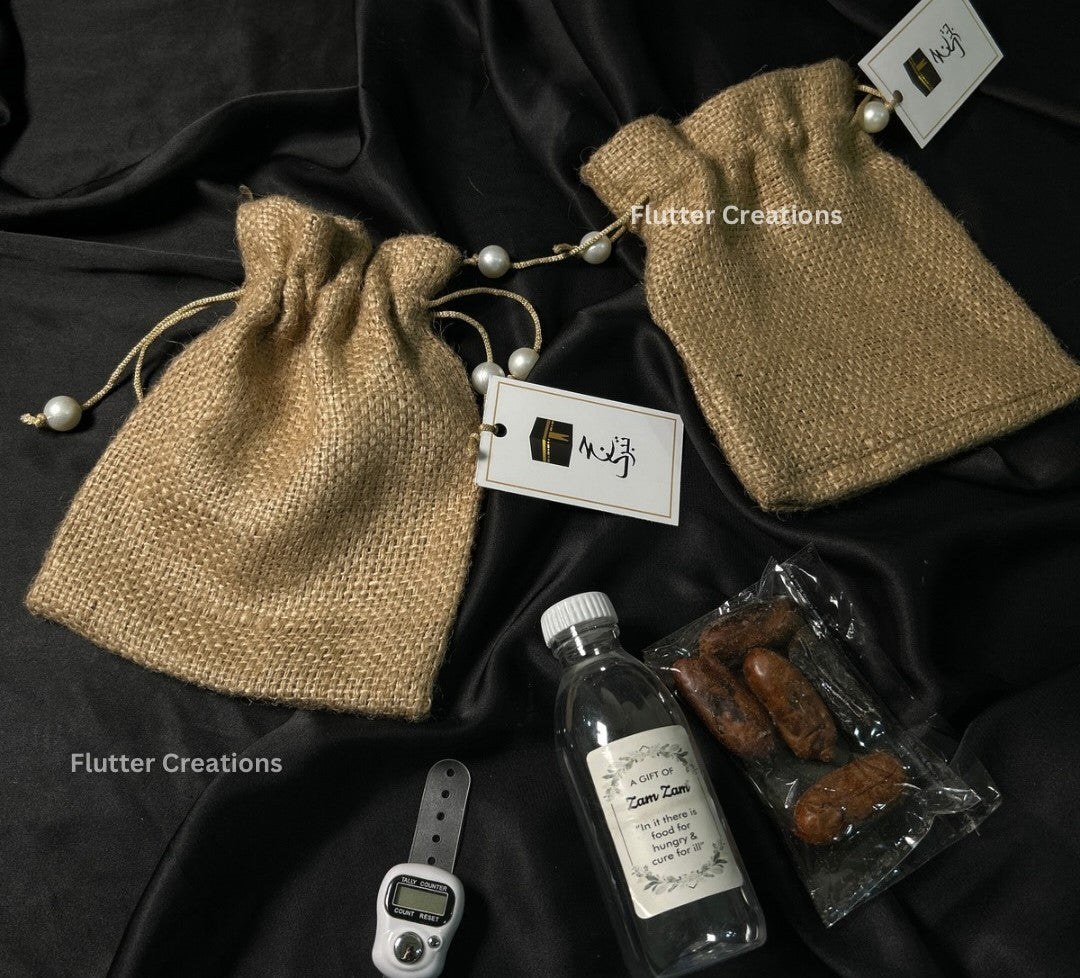 Khaki Hajj Pouches/Bags with tag