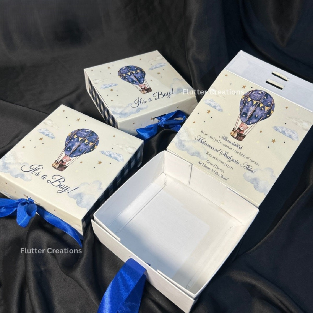 Hot Air Balloon Theme Collapsible Magnetic Baby Boxes