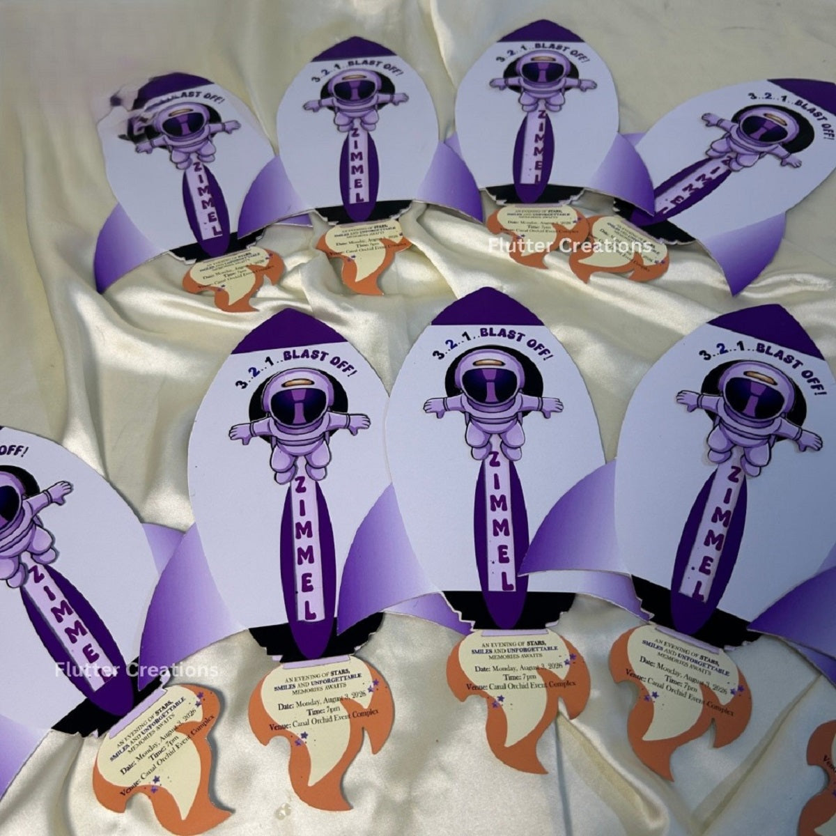 Space Theme Birthday Invitation Cards