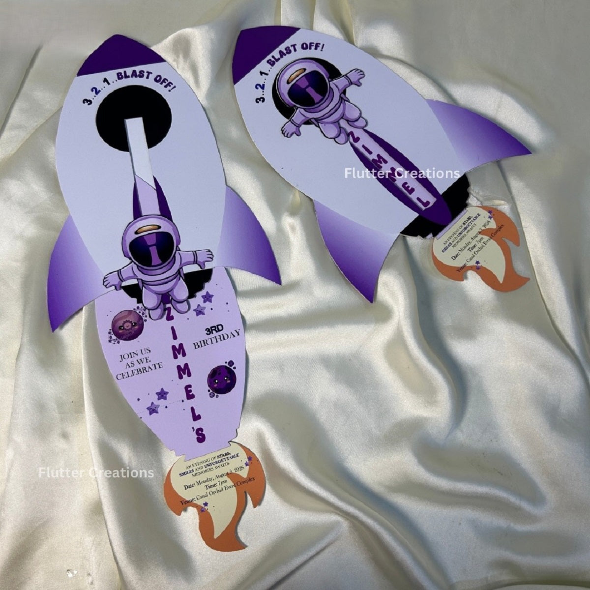 Space Theme Birthday Invitation Cards