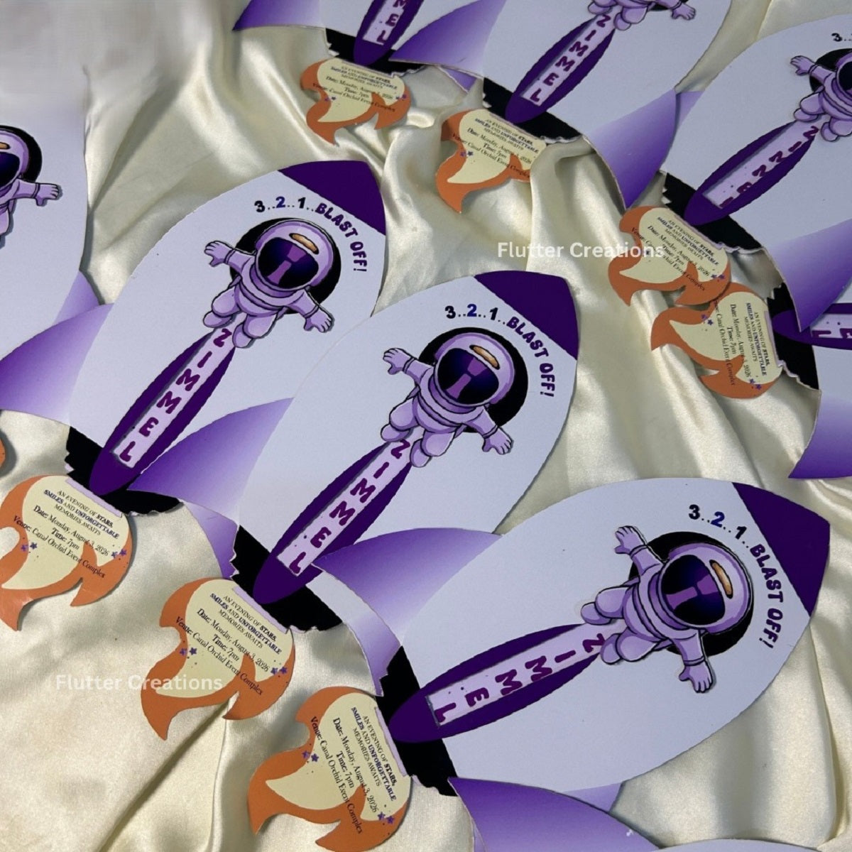 Space Theme Birthday Invitation Cards
