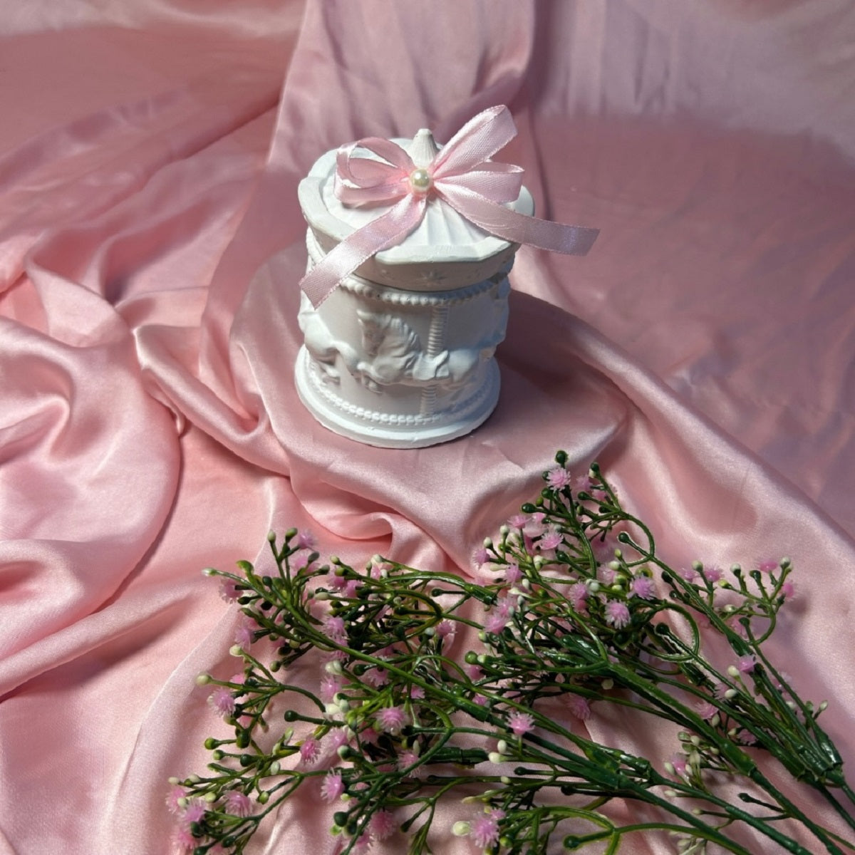 Baby Announcement Candle - Elegant Carousel Jars