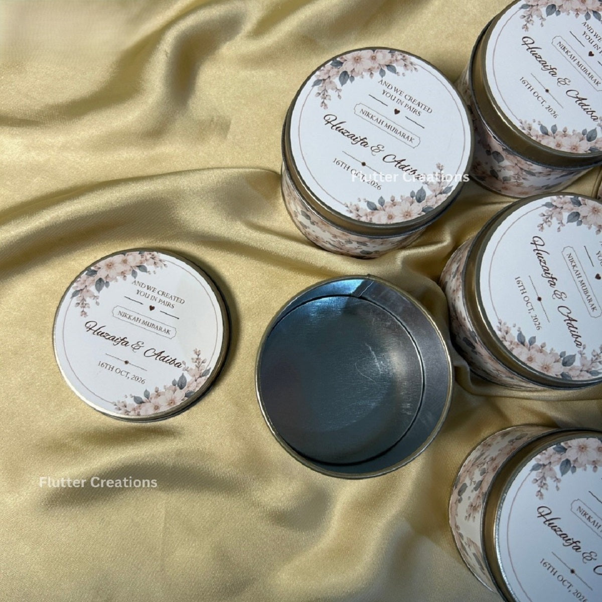 Minimal Floral Design Tin Box