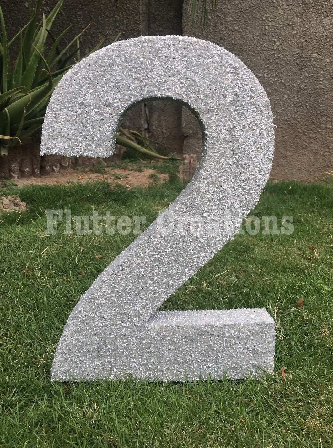 Silver Glitter Letter Cutout