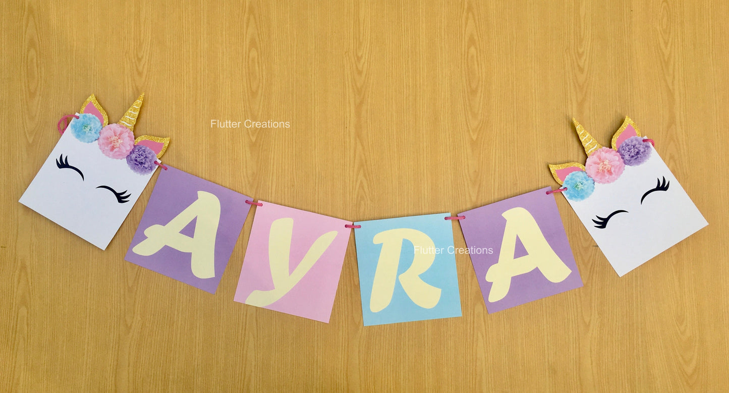 Unicorn Name Banner