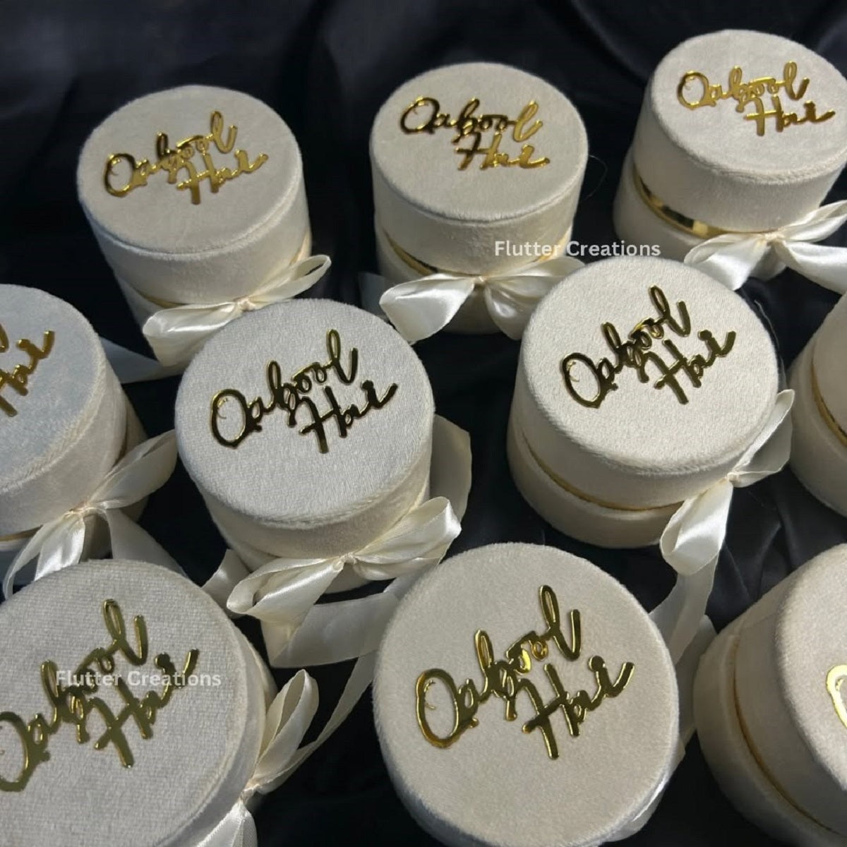 White Velvet Nikkah Boxes