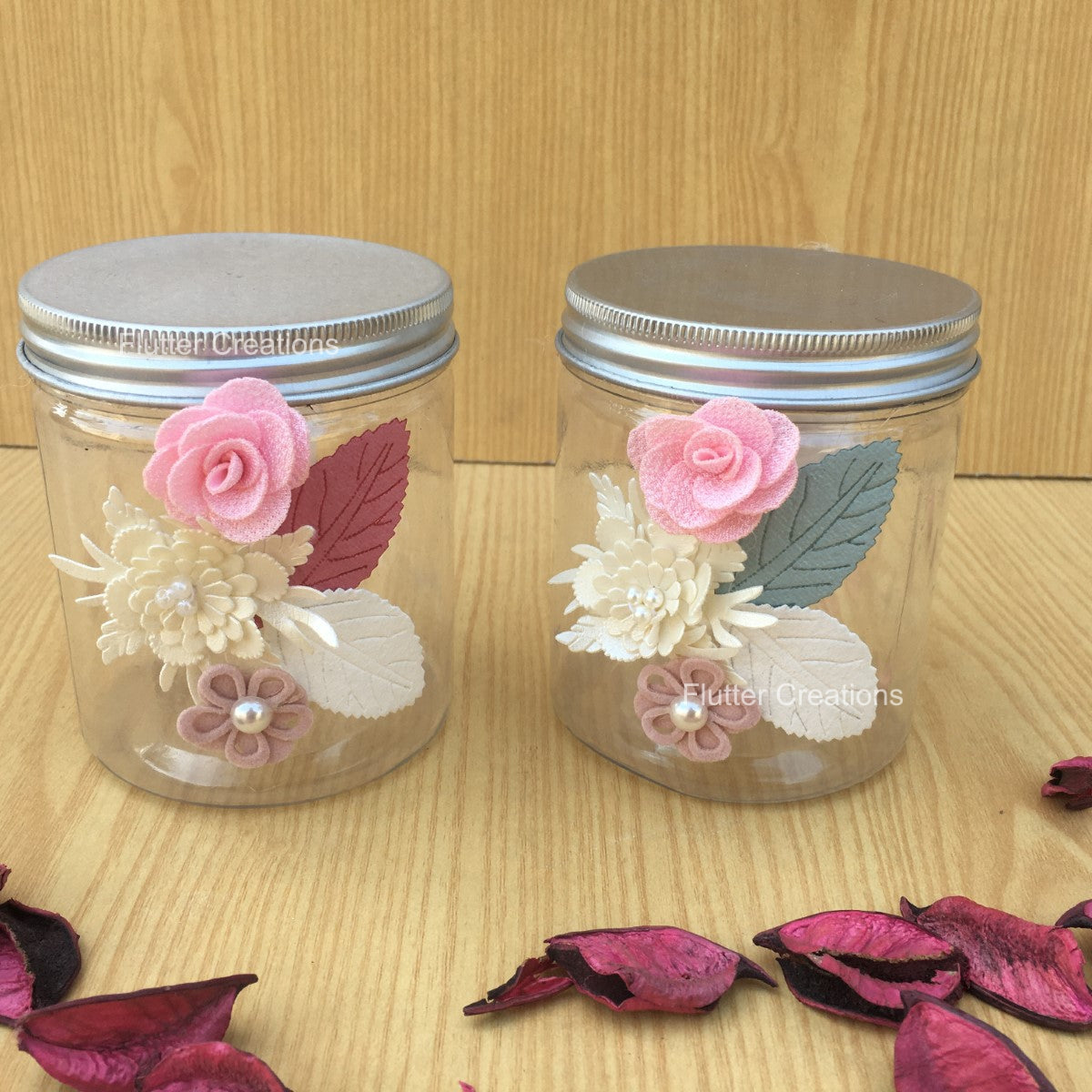 Wedding Jar with floral around