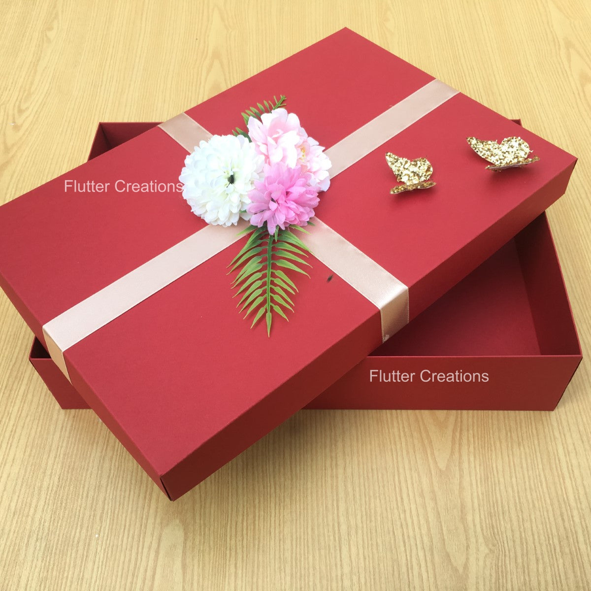 Wedding Jora Box with flower, ribbon & butterfly