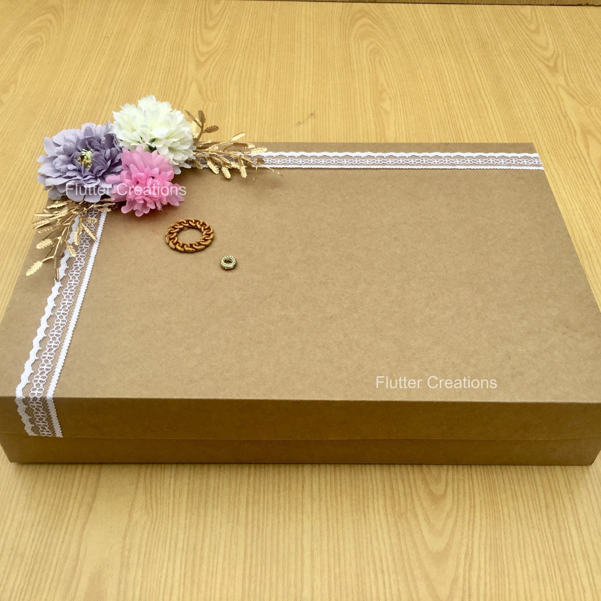 Wedding Jora Box with ribbon & flower