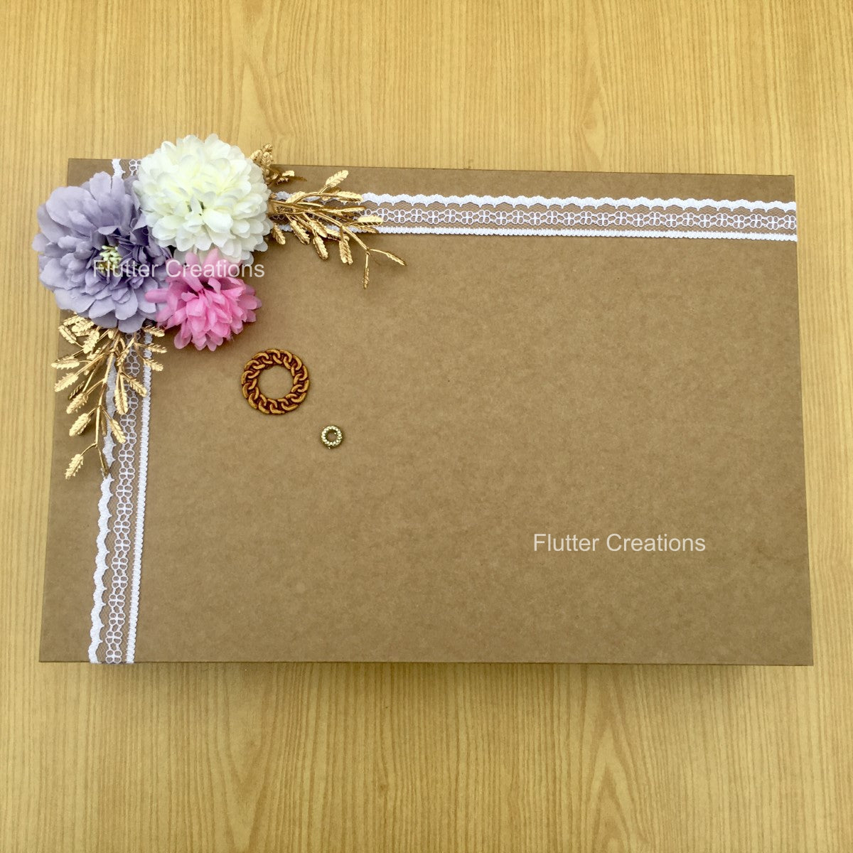 Wedding Jora Box with ribbon & flower