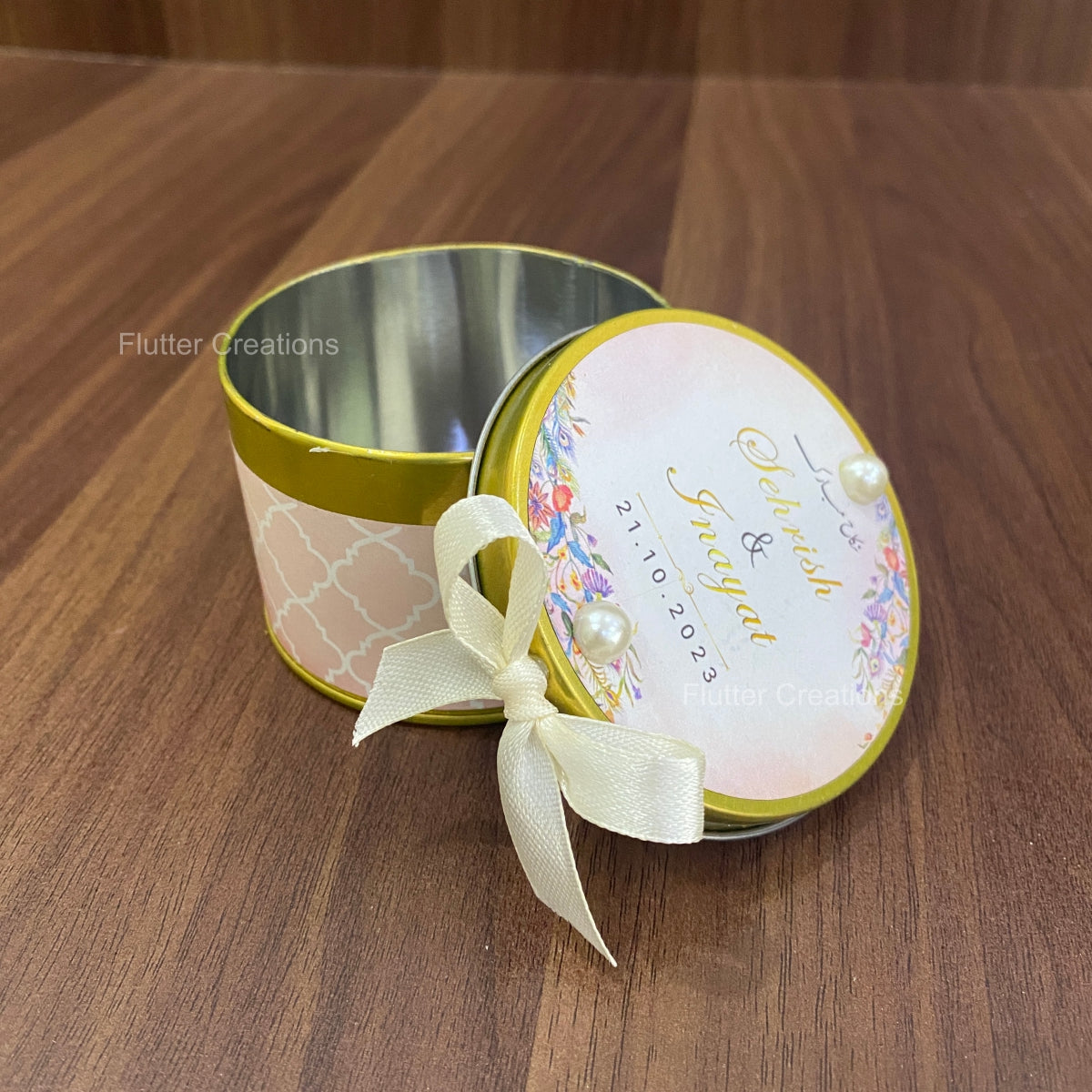 Wedding Customized Tin Bidh Box