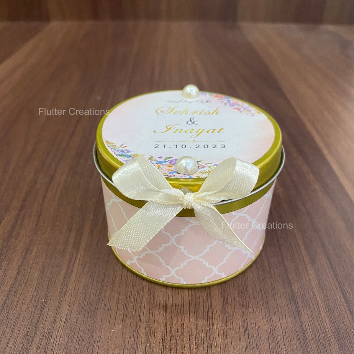 Wedding Customized Tin Bidh Box