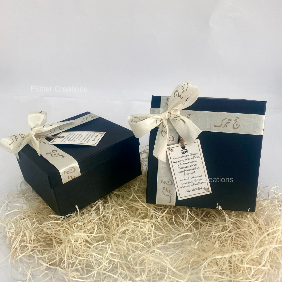 Black Box with Hajj Ribbon & Customized Tag