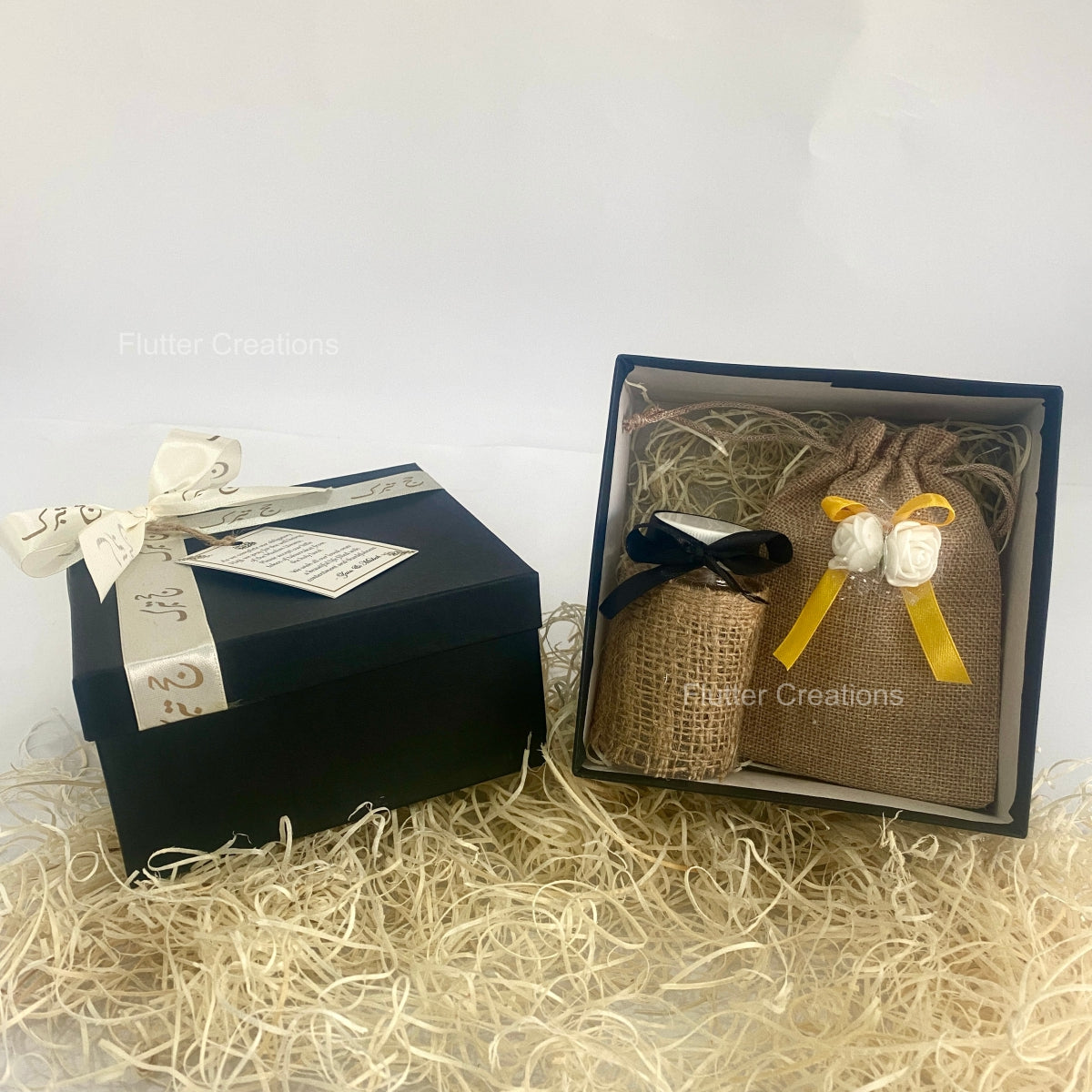 Black Box with Hajj Ribbon & Customized Tag