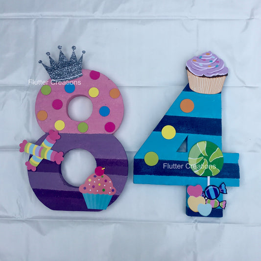 Candyland theme 84 Letter Cutout