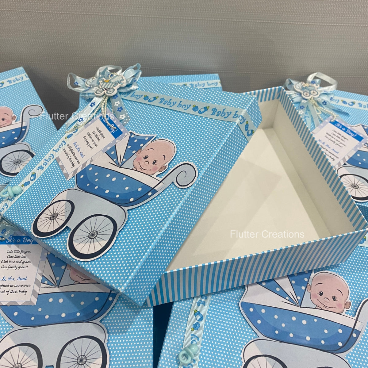 Rock-a-bye-baby - Baby Boy Hard Board Box