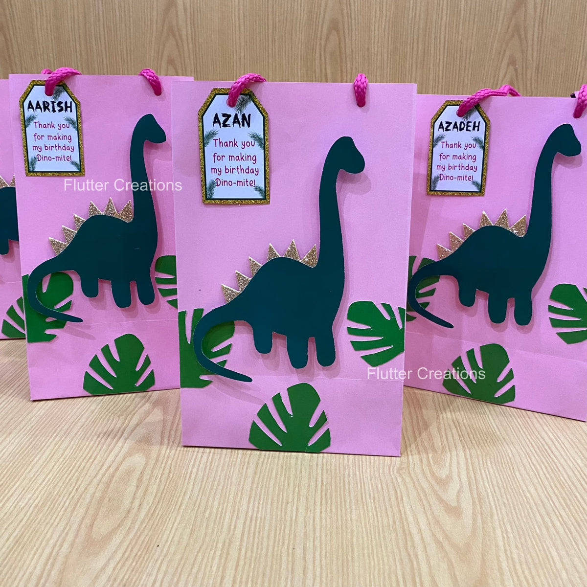 Dinosaur Goody Bags (Light Pink)