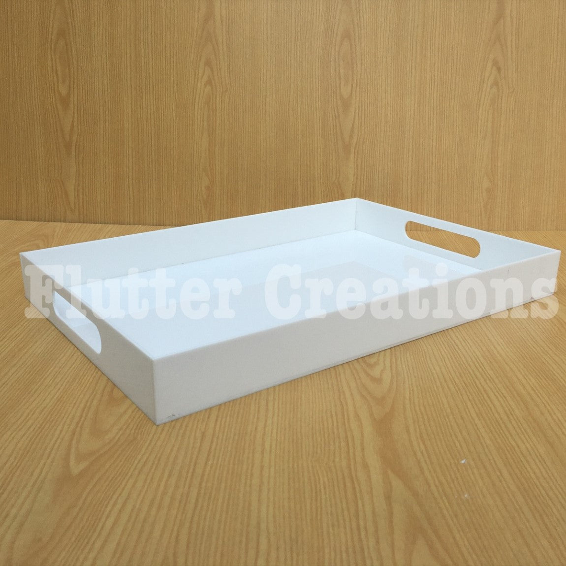 White (Plain) - Acrylic Tray