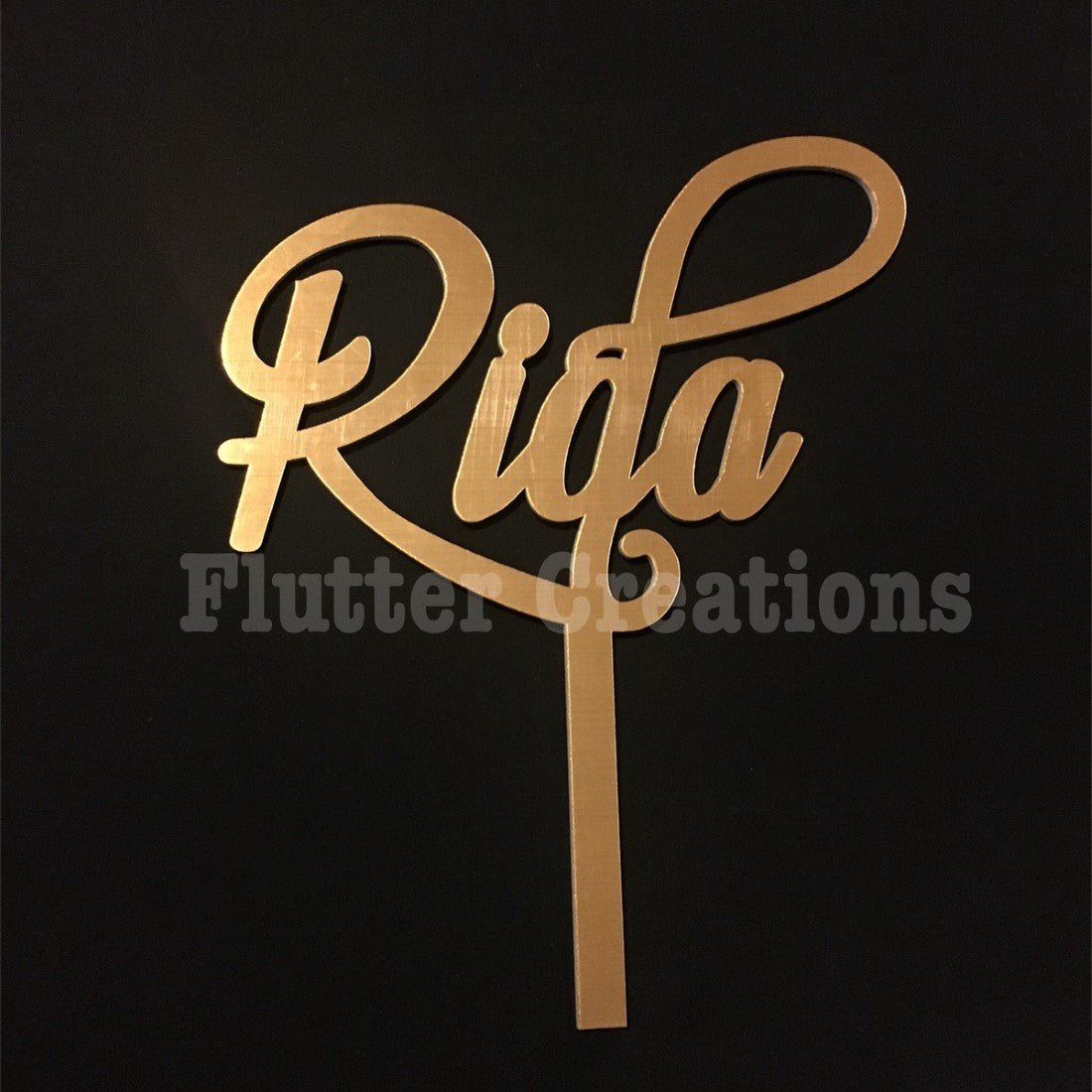 Acrylic Cake Topper (Golden)