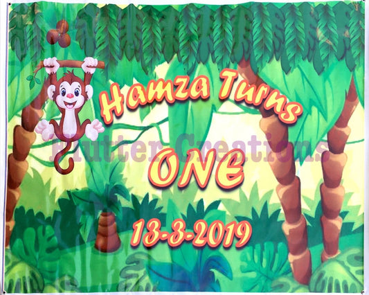 Safari/Jungle Themed Backdrop Flex