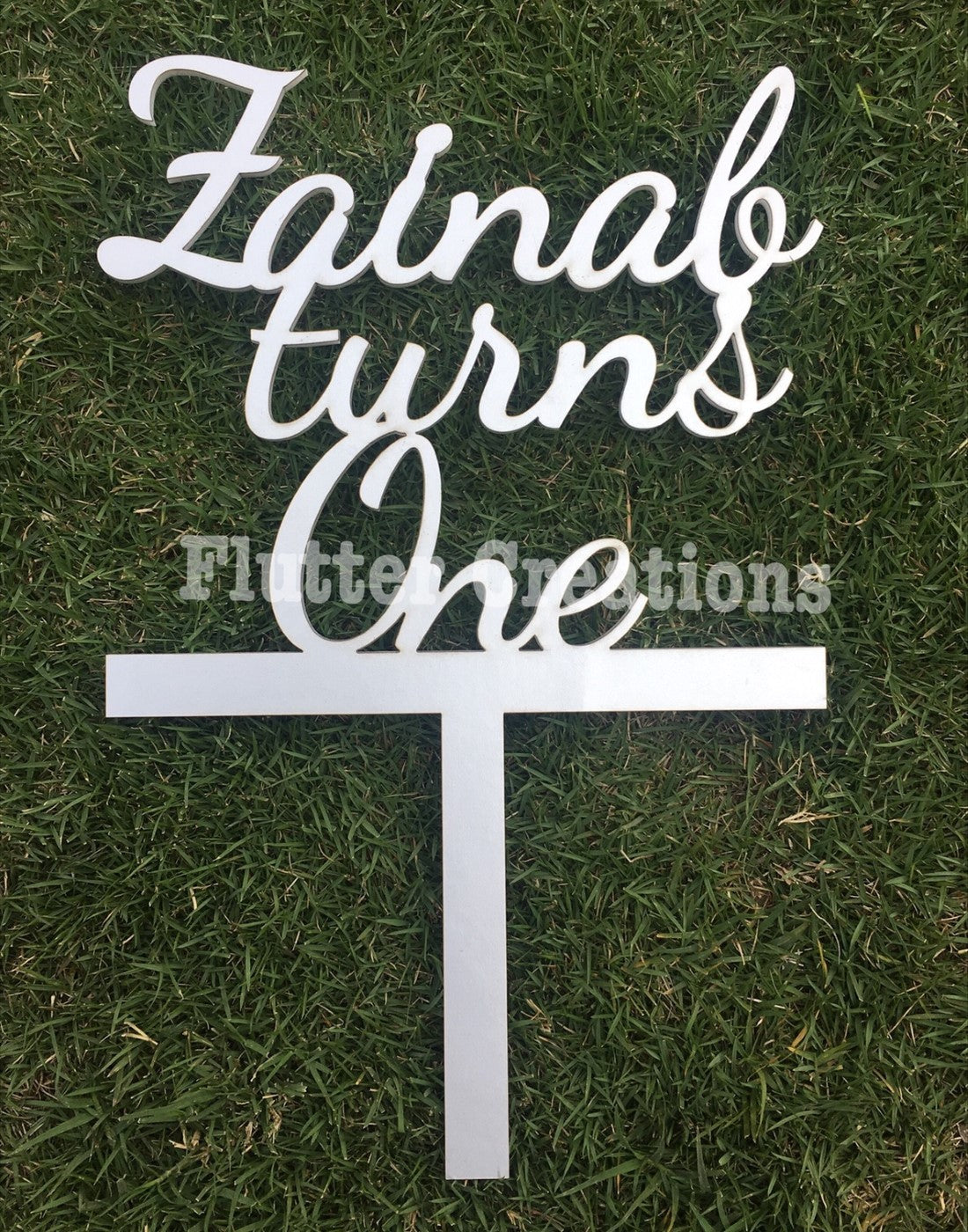 Acrylic Cake Topper (Silver)