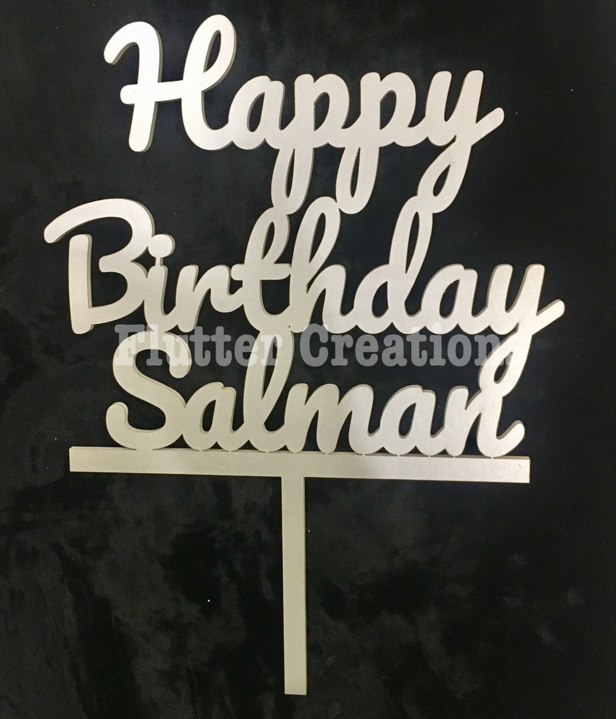 Acrylic Cake Topper (Golden)