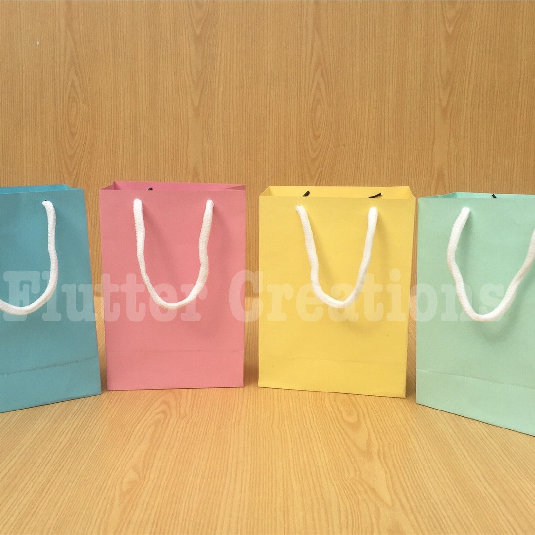 Plain Pastel Coloured Goody Bags