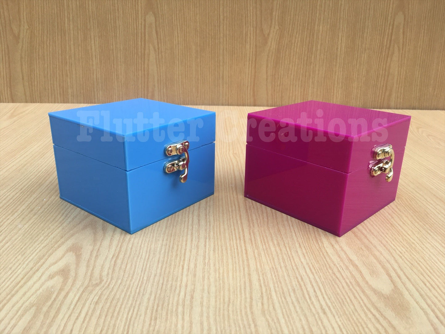 Pink & Blue Plain Acrylic Box